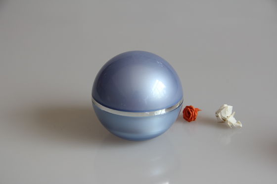 Luxury Empty Acrylic Cosmetic Face Cream Jar Blue For Makeup BB Cream